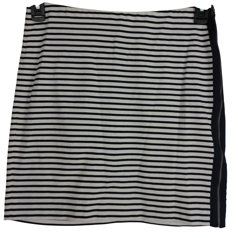 Madewell Navy White Striped Mini Skirt French Girl Coastal Preppy‎ Size Small